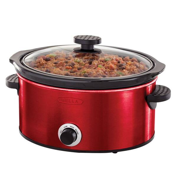 Bella 5 qt. Manual Slow Cooker in Red
