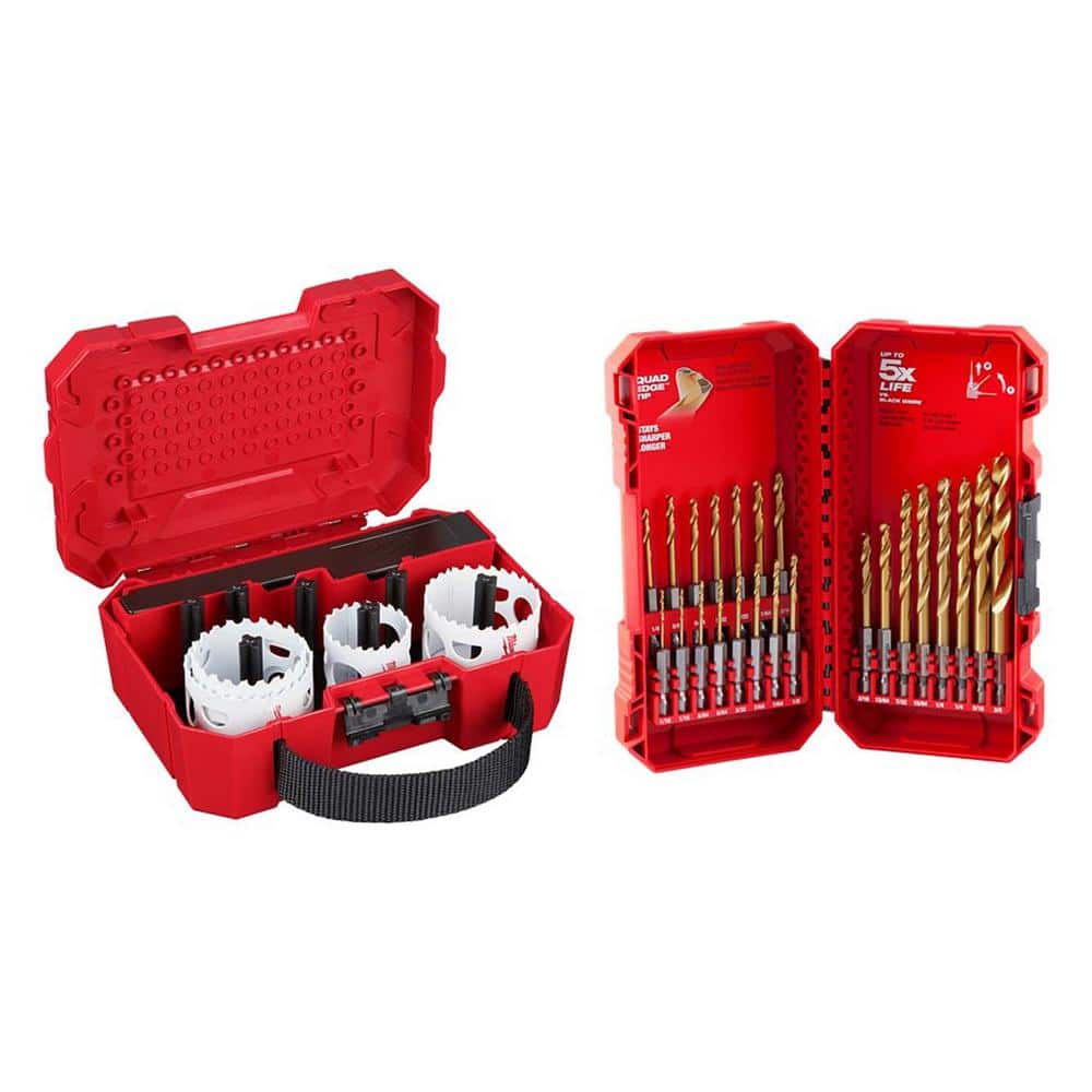 Hole Dozer Bi-Metal Hole Saw Kit with SHOCKWAVE Impact Duty Titanium Twist Drill Bit Set (31-Piece) price history on PriceWatchPro