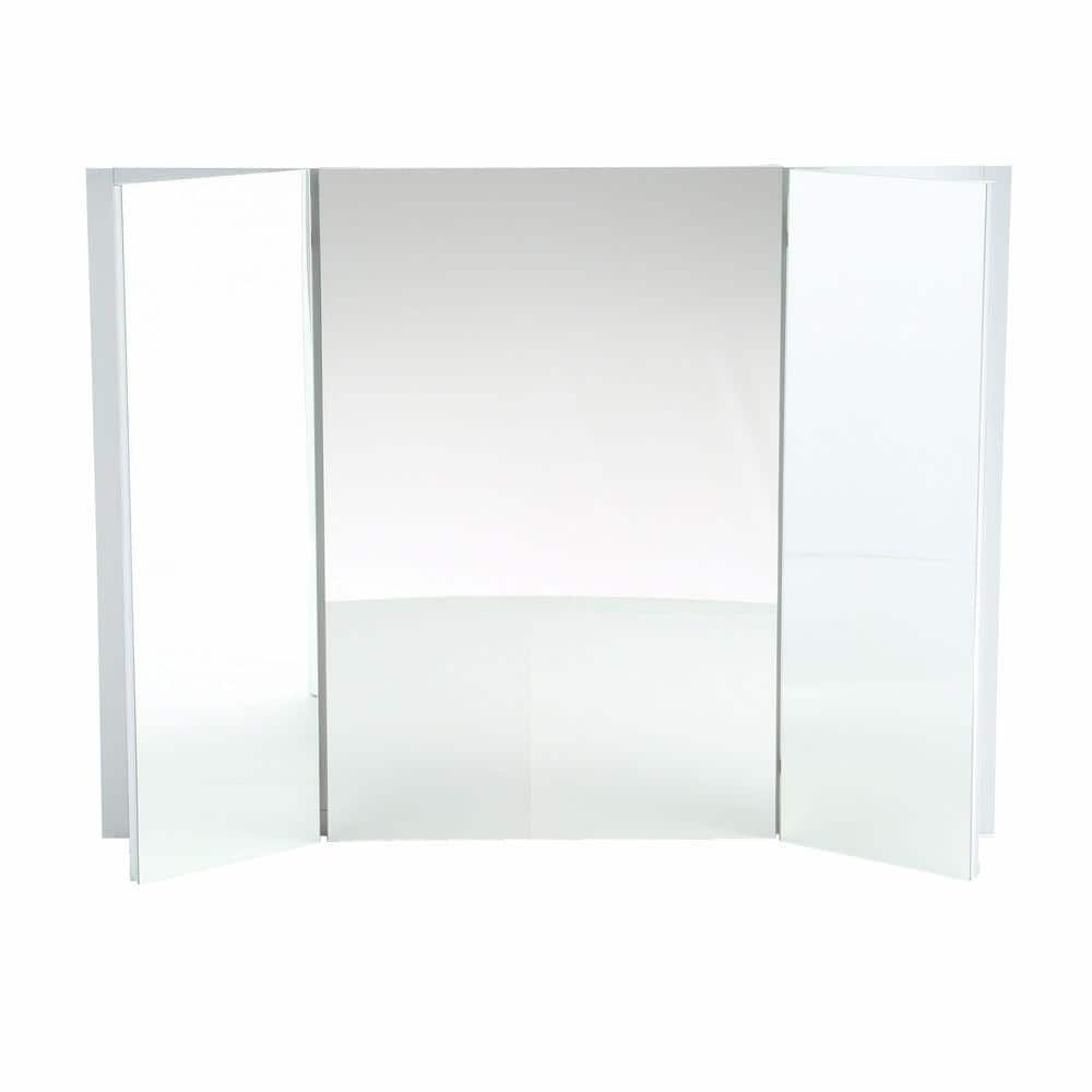 Verdera 40" x 30" Frameless Aluminum Triple-Door Medicine Cabinet with Adjustable Shelves