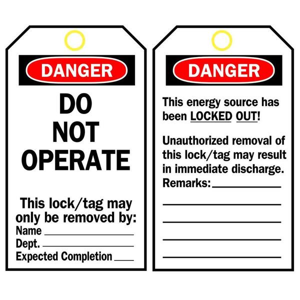 Brady Economy Polyester Lockout Tags 66050