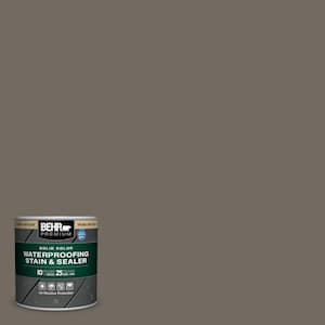 8 oz. #PPU24-04 Burnished Pewter Solid Color Waterproofing Exterior Wood Stain and Sealer Sample