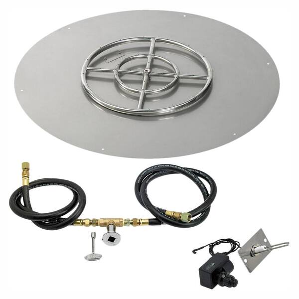 American Fire Glass 36 In Round, Fire Pit Burner Pan Kit