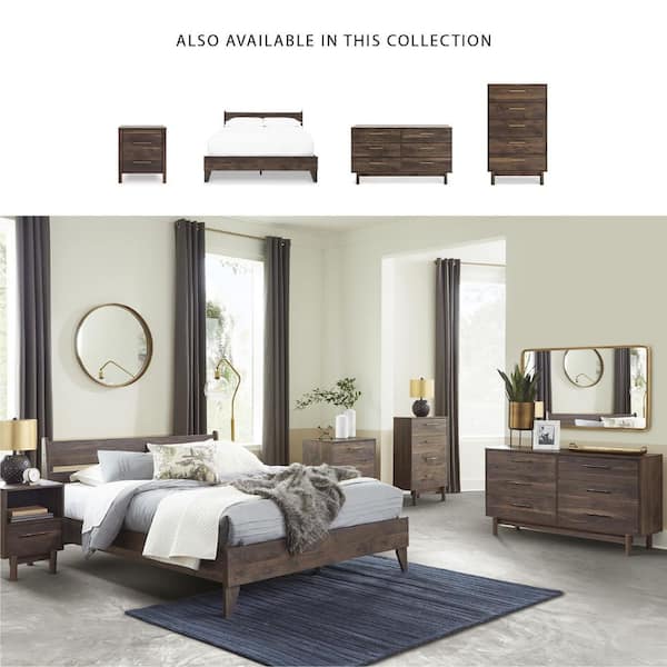 Signature DESIGN BY ASHLEY Calverson Brown 5 Drawer 29.88 in