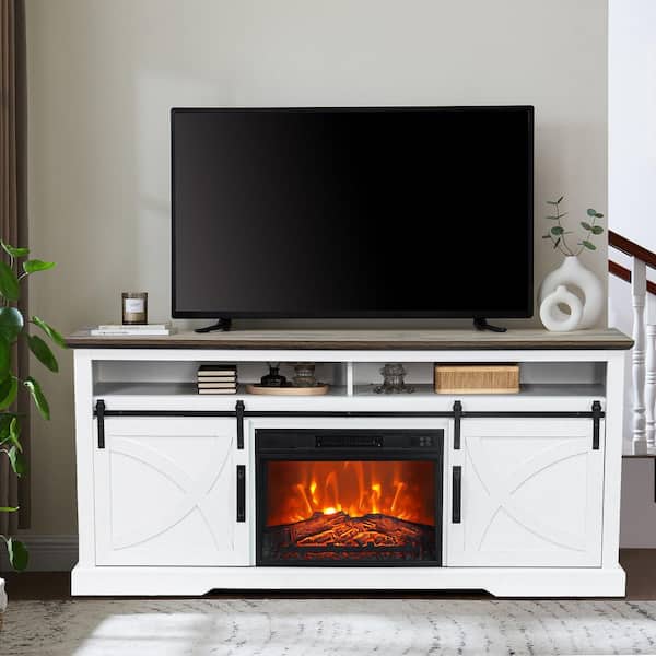 ぶーこ　テレビ台 IHOMEadore 68 in. Freestanding Media Console Electric Fireplace TV
