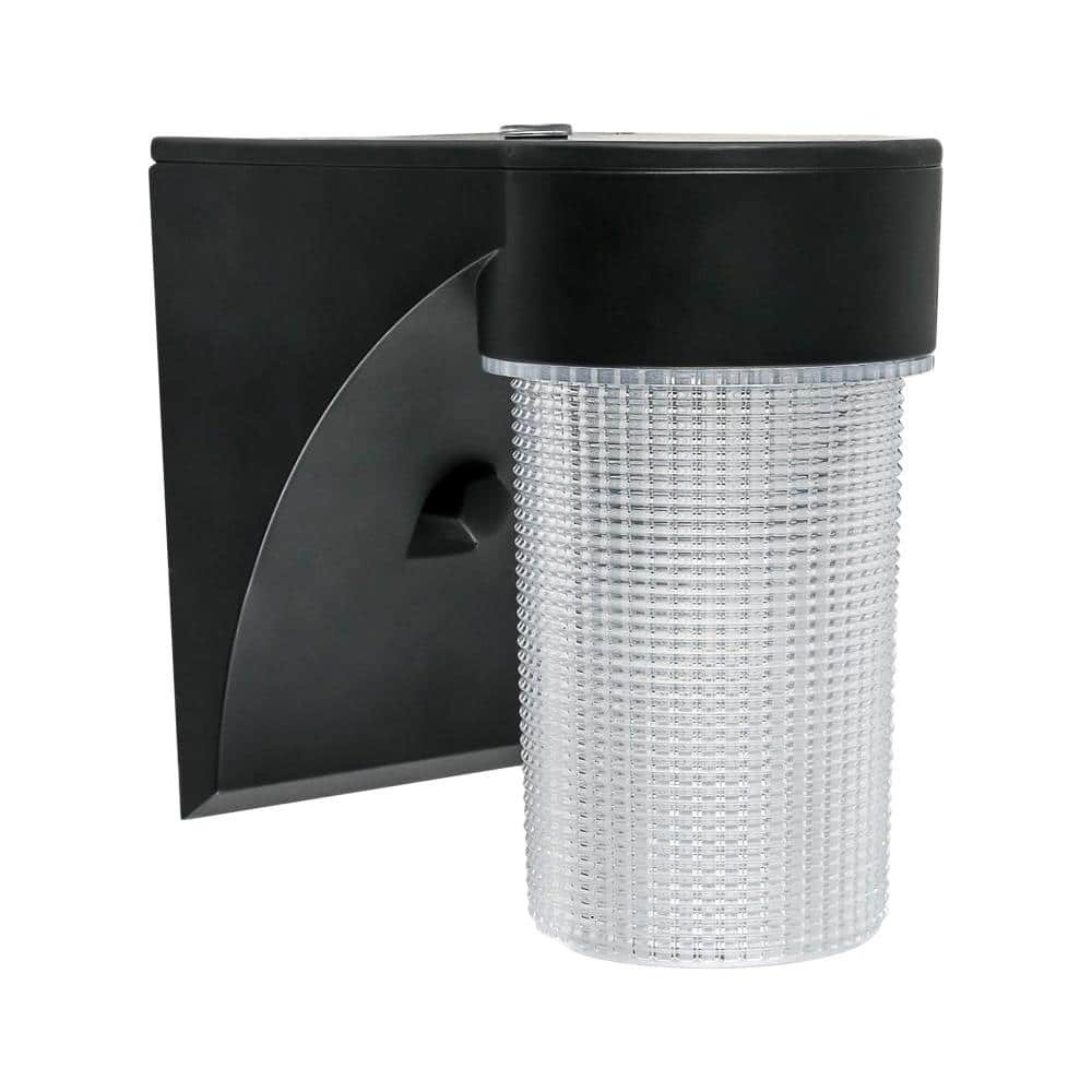 Defiant Black Outdoor LED Dusk to Dawn Wall Mount Area Flood Light