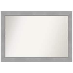 Vista Brushed Nickel 40.25 in. W x 28.25 in. H Rectangle Non-Beveled Framed Wall Mirror in Silver