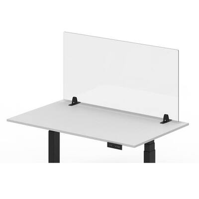 Acrylic 48 in. x 24 in. Clear Sneeze Guard Freestanding Desk Divider
