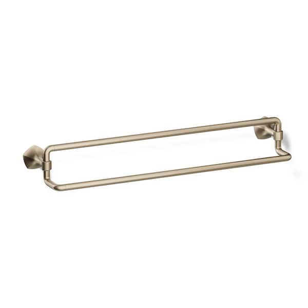 Occasion 24 in. Wall Mounted Double Towel Bar in Vibrant Brushed Bronze