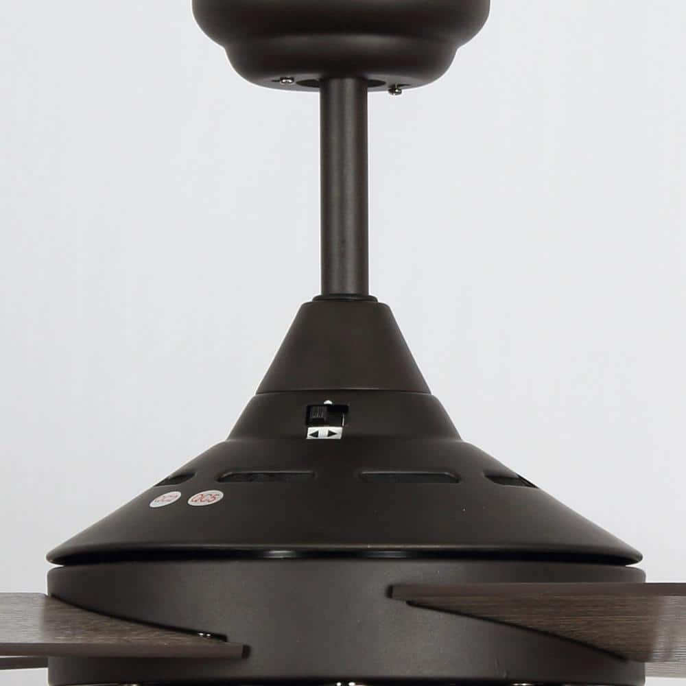 52-Inch Oil-Rubbed Bronze Industrial Ceiling Fan with Light and Remote