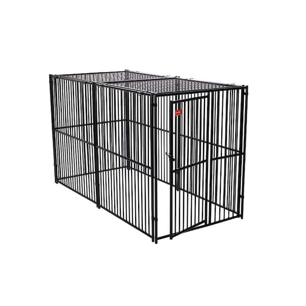 Unbranded Lucky Dog 6 ft. H x 5 ft. W x 10 ft. L European Style Kennel with Predator Top