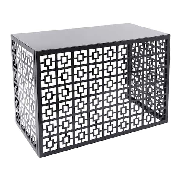 43.31 in. x 21.65 in. x 31.5 in. Gray Aluminium Alloy Outdoor Garden Fence Air Conditioner Fence Privacy Fence Cover