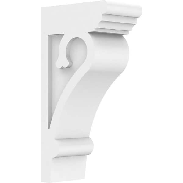 Ekena Millwork 3-1/2 in. x 12 in. x 6 in. Standard Mayflower Unfinsihed Architectural Grade PVC Corbel