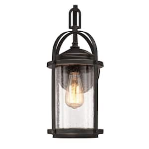 Grandview 1-Light Oil Rubbed Bronze with Highlights Outdoor Wall Lantern Sconce