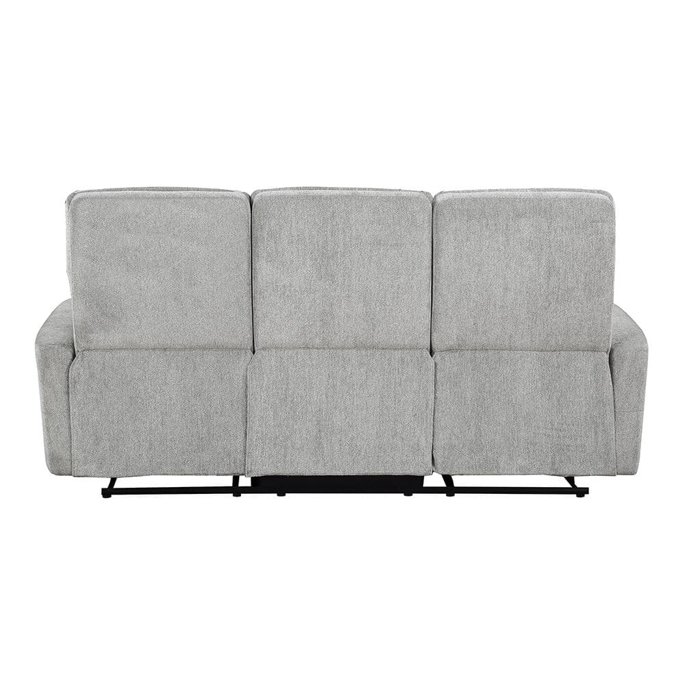 Gray Chenille Lawson Reclining Sofa with Track Arms