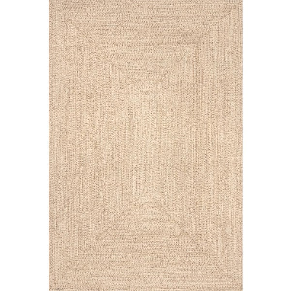 Tan 2 ft. x 3 ft. Everywhere Hand-Braided Outdoor Area Rug