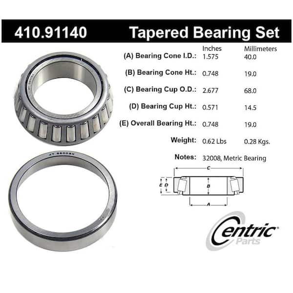 Centric Parts Wheel Bearing and Race Set