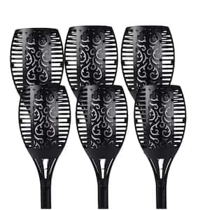 96 LED Solar Torch Lights Outdoor Waterproof Flickering Flame 6 Pack 43 in. Tall Path Yard Garden Decoration