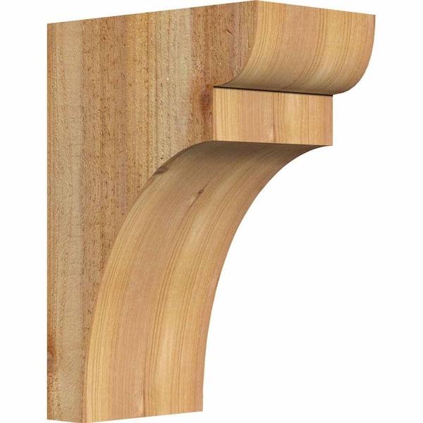 Ekena Millwork 6 in. x 10 in. x 14 in. Western Red Cedar Yorktown Rough Sawn Corbel