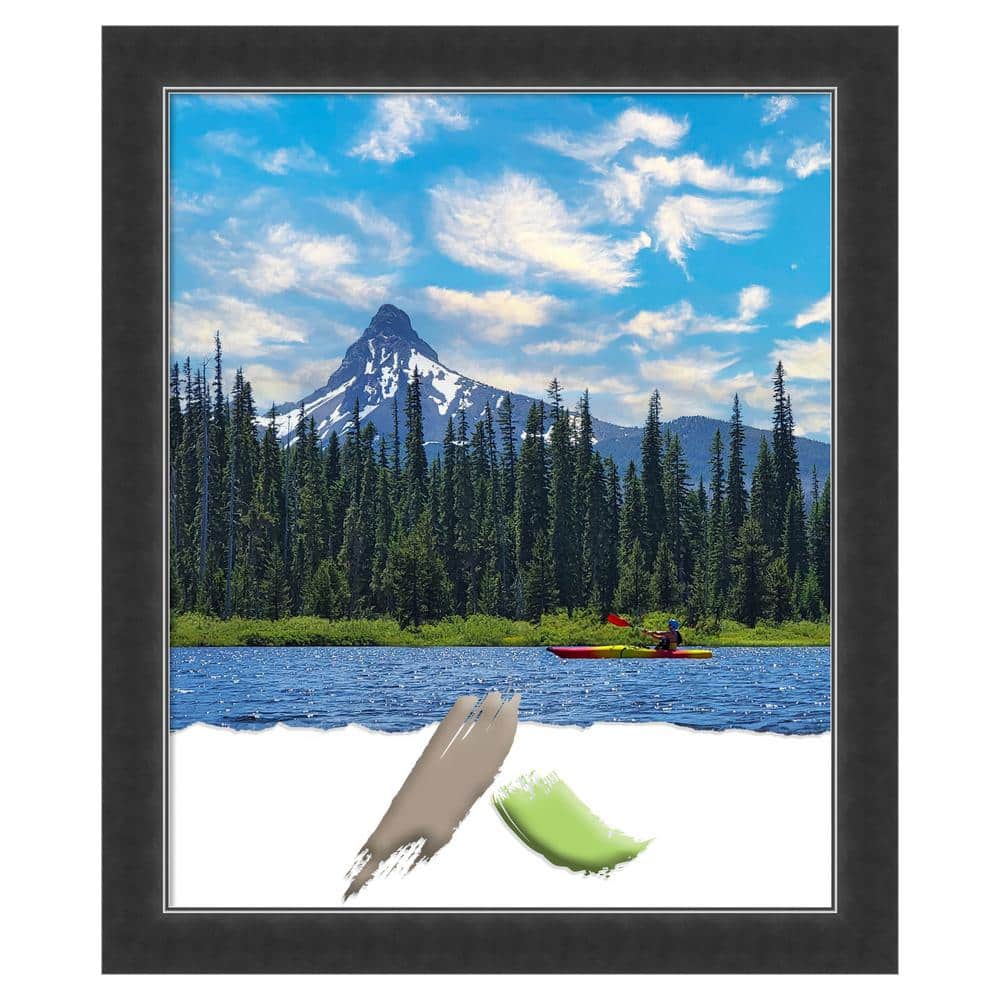 Corvino Matte Black Wood Single Photo Frame 25" x 21"