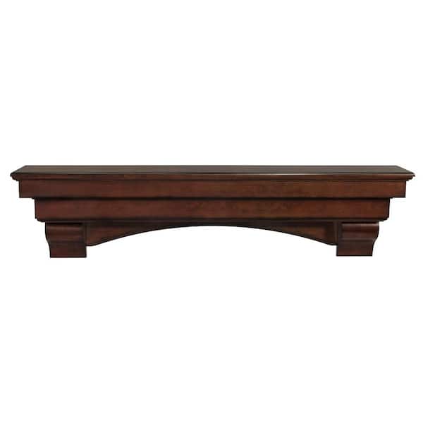 Pearl Mantels 4 ft. Distressed Cherry Cap-Shelf Mantel