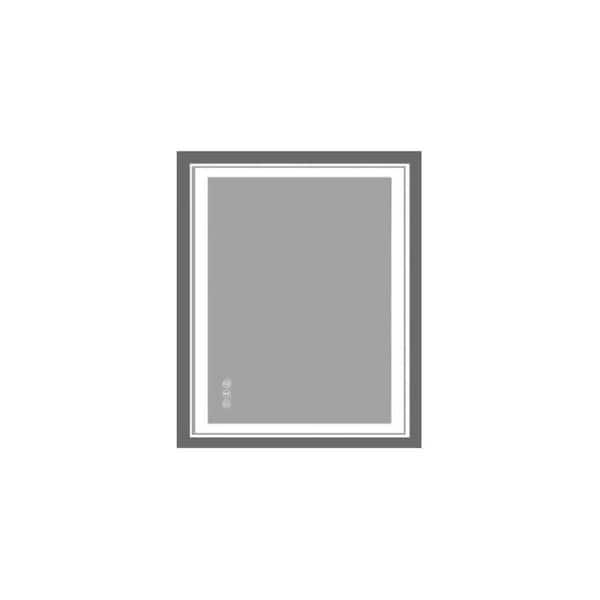 Unbranded 28 in. W x 36 in. H Rectangular Frameless LED Color Backlit Wall Mount Anti-Fog Modern Decorative Bathroom Vanity Mirror