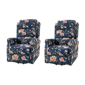Flamin Navy Lift Assist Power Recliner Set of 2 with 1-Side Pocket
