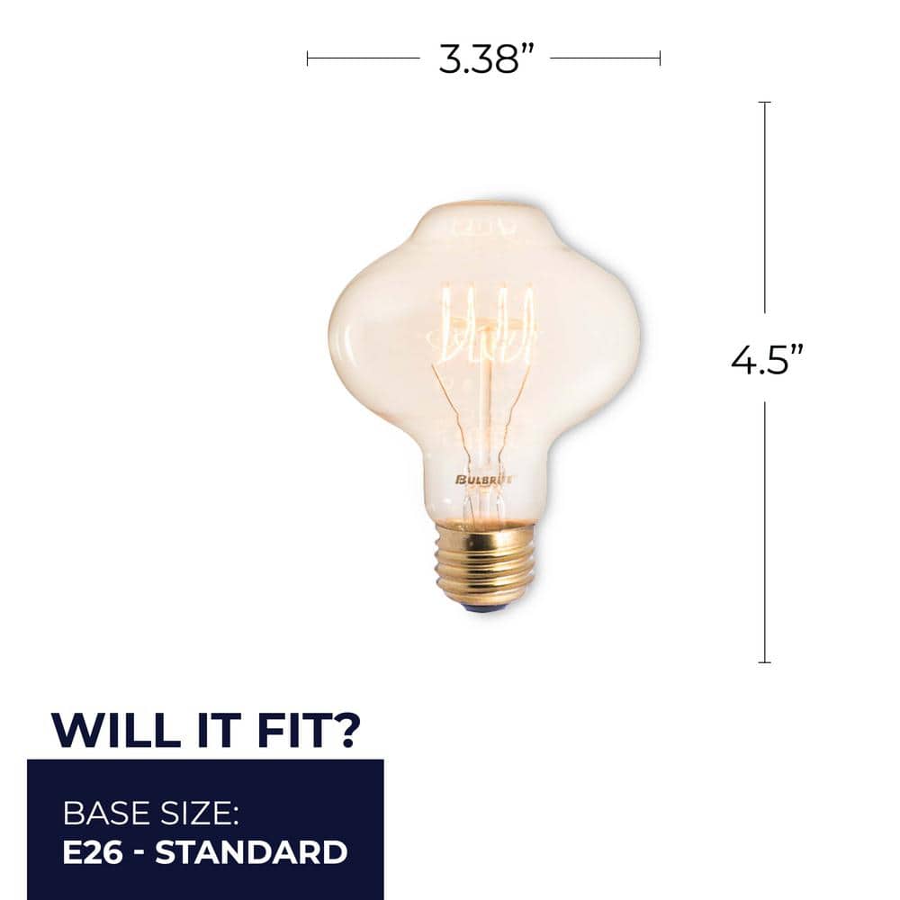 Amber 40 Watt Antique Dimmable Incandescent Light Bulb
