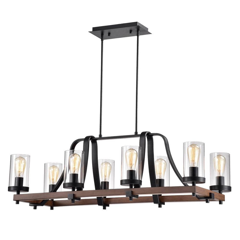 Guntel 40 in. 8-Light Black Indoor Chandelier price history on PriceWatchPro