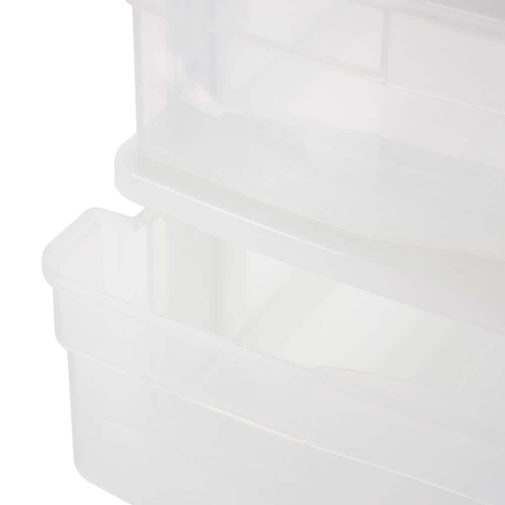 White and Clear 4-Drawer Desktop Storage Organizer
