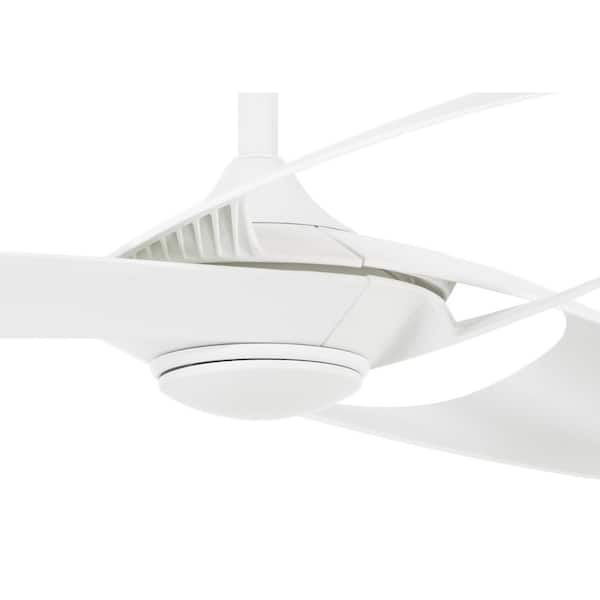 MINKA-AIRE Bowie 52 in. 6 Fan Speeds Ceiling Fan in Flat White with Remote  Control F933-WHF - The Home Depot