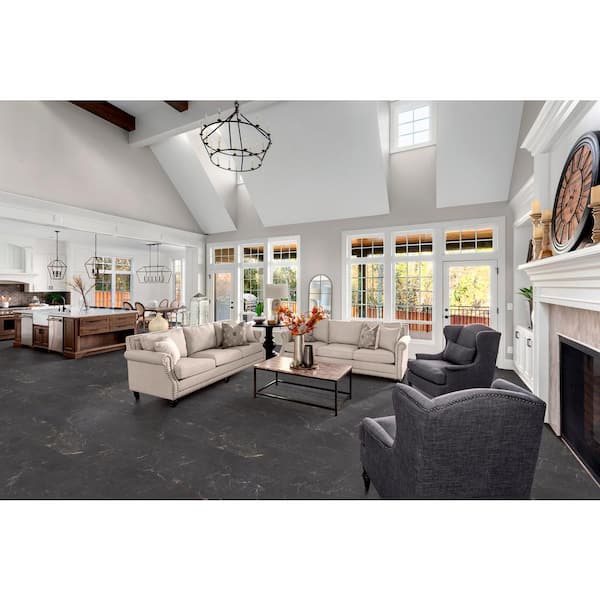 Heyward Stone 22 MIL 9.06 in. W x 48.03 in. L Waterproof Click Lock Vinyl Tile Flooring (21.15 sq. ft. /Case)