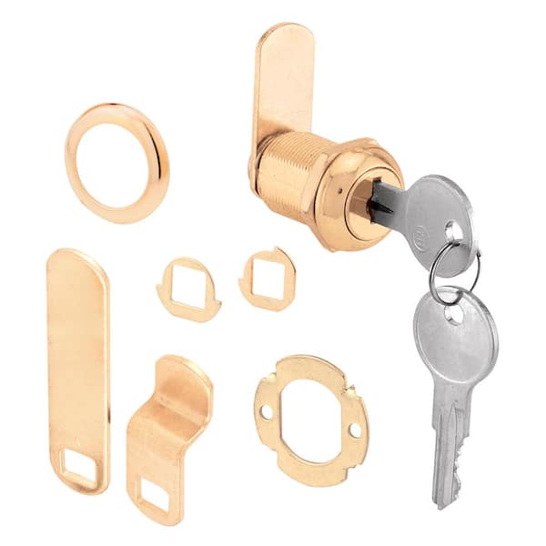 Prime-Line 7/8 in. Brass Plated Diecast Cam Lock