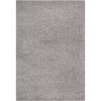 Malibu Shag Silver 4 ft. x 6 ft. Shag Contemporary Area Rug