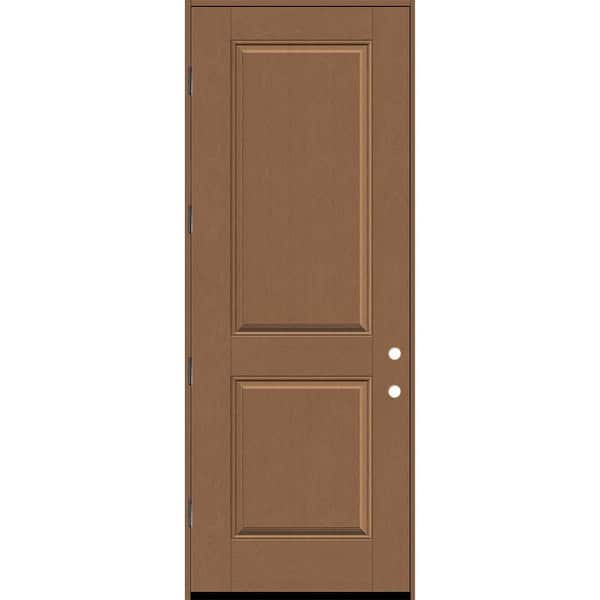 Steves & Sons Regency 36 in. x 96 in. 2P Squaretop RHOS Autumn Wheat Stain Fiberglass Prehung Front Door with 6-9/16 Jamb