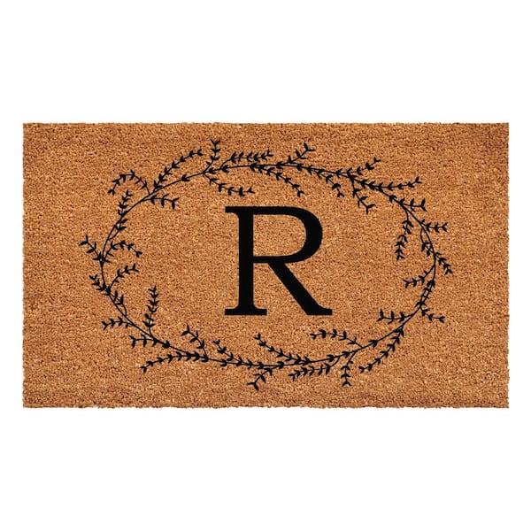 Monogrammed Evergreen Premium Coir Doormat