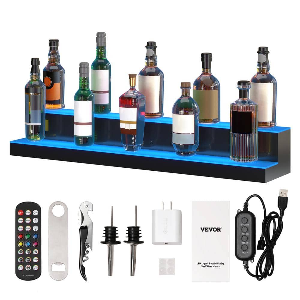 28 Inch LED illuminated standard width buy Liquor Shelves With Remote Control- Length 2' 5