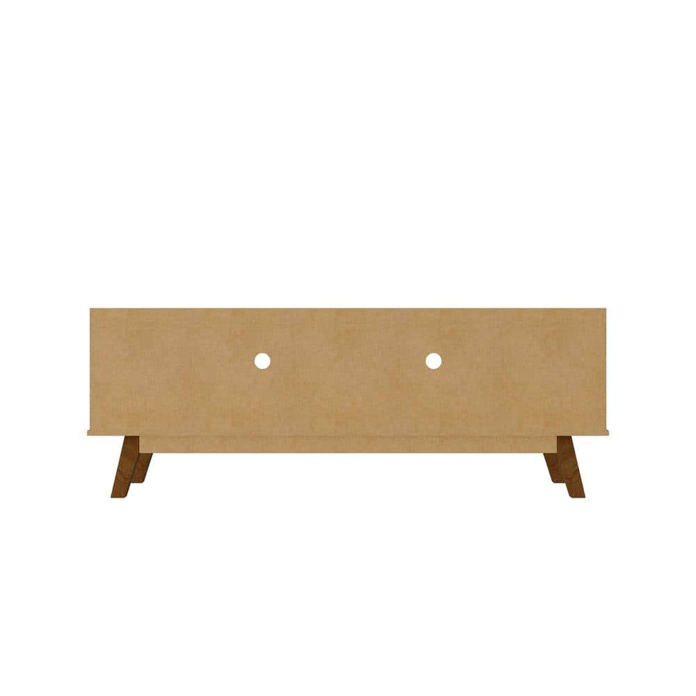 Marcus Rustic Brown Mid-Century Modern TV Stand with Cabinet