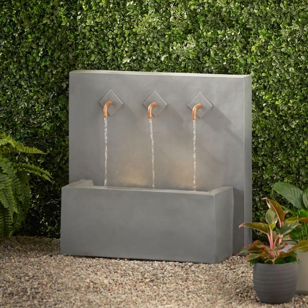 Noble House Massie 26 in. Outdoor 3 Spout Fountain