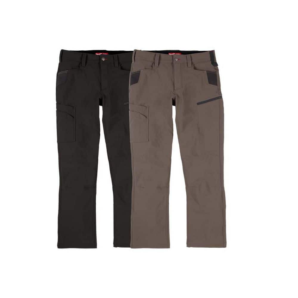 m.u easy work pants BK サイズ34 Milwaukee Men's 34 in. x 34 in. Black and Brown FREEFLEX Tech Work