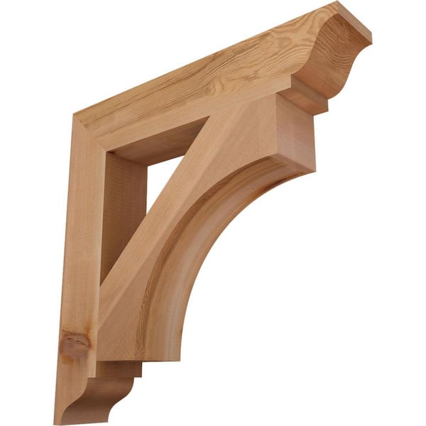 Ekena Millwork 3.5 in. x 22 in. x 22 in. Western Red Cedar Westlake Traditional Smooth Corbel