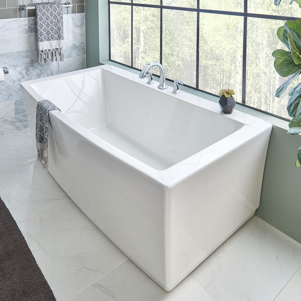 Townsend 68'' White Acrylic Freestanding Soaking Bathtub