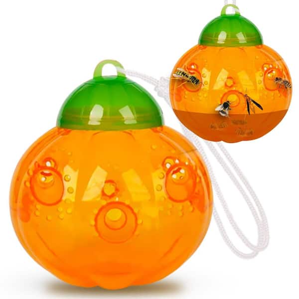 Pumpkin-shaped Wasp Trap Catcher (2-Pack)