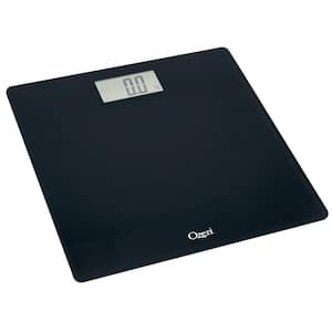 Precision Digital Bath Scale in Tempered Glass with Step-on Activation in Black (400 lbs. Edition)