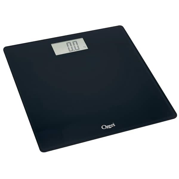 Ozeri Precision Digital Bath Scale in Tempered Glass with Step-on Activation in Black (400 lbs. Edition)