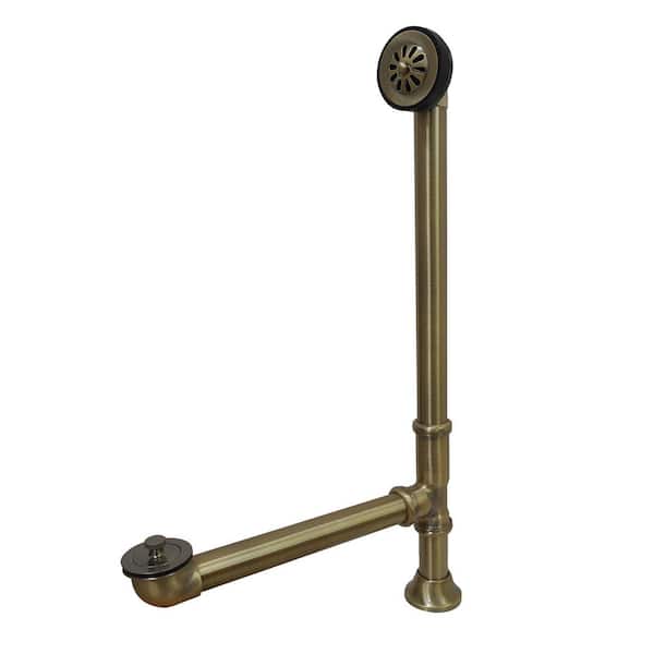 Kingston Brass Vintage Clawfoot Tub Waste and Overflow Drain, Antique Brass