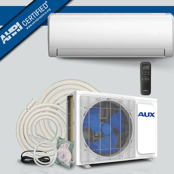 AUX 36,000 BTU Ductless Mini Split Air Conditioner with Heat Pump 17 SEER 230-Volt 3 Ton, 12 ft. Line Set, Wall Mount