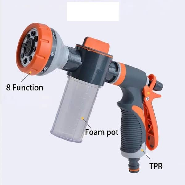 BEST Garden Hose Nozzle (HIGH Pressure Technology) - 7 Way Spray Pattern -  Jet, Mist, Shower, Flat, Full, Center, Cone, and Angel Water Sprayer  Settings - Rear Trigger Design 