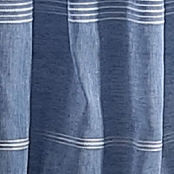 MARTHA STEWART Rideaux Occultants Indigo 213cm - Paire De Panneaux Passe-Tringle Pour Salon