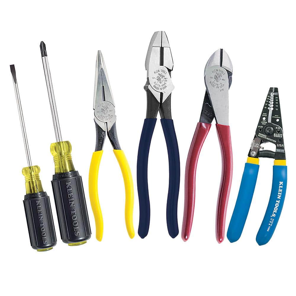 Klein Tools 6-Piece Apprentice Electrician Tool Set (94126) 94126 The  Home Depot