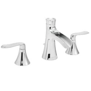 Caspian 8 in. Widespread 2-Handle Bathroom Faucet in Polished Chrome